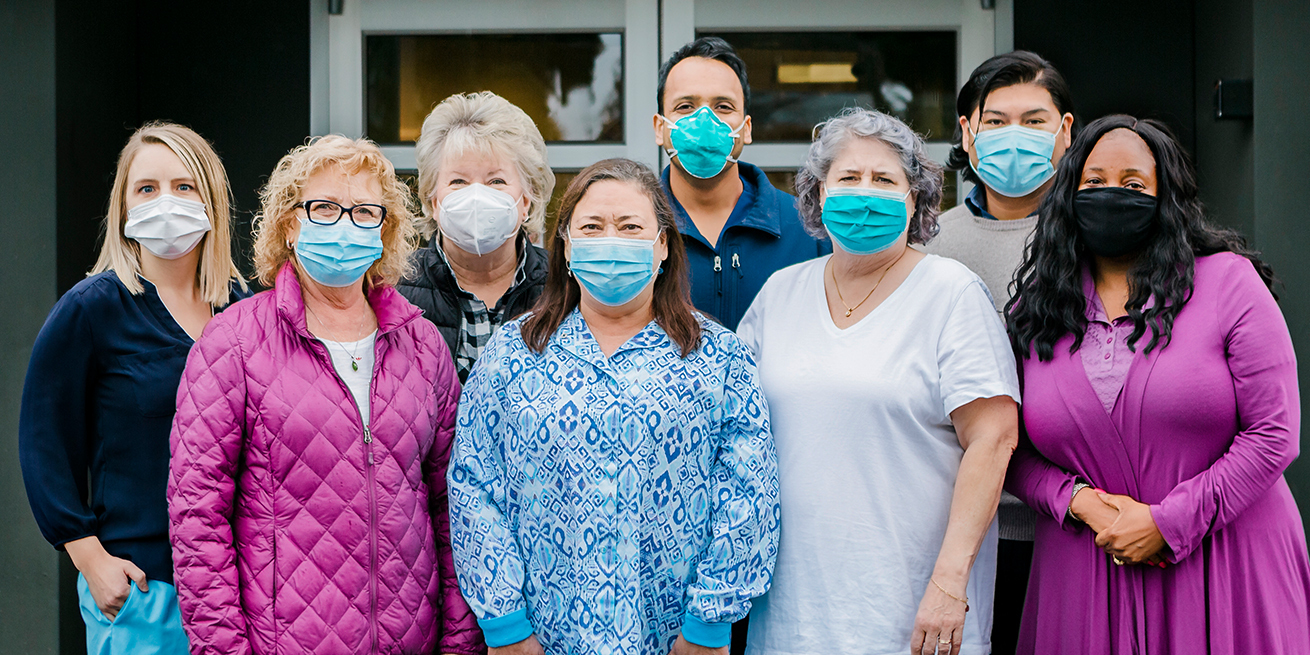 The Seahurst Park Dentistry of Burien team wearing face masks