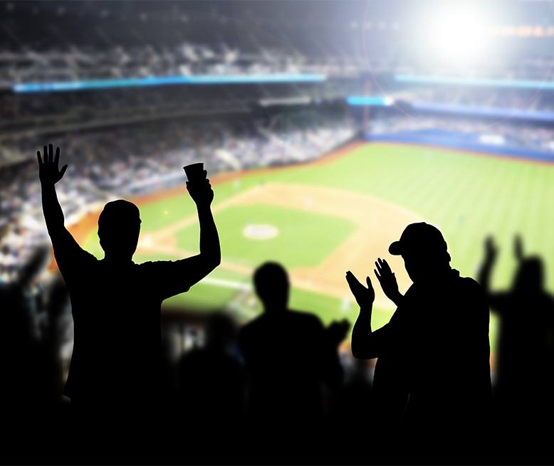 People at a baseball game