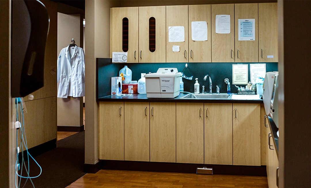 Sanitation room in Burien Washington dental office