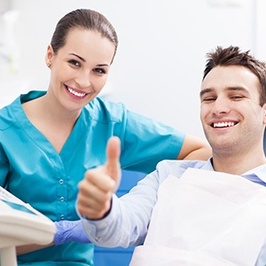 smiling patient who is a good candidate for oral conscious sedation in Burien